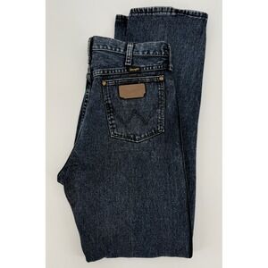 Vintage Wrangler Jeans Mens 30x34* Blue Denim Western Cowboy Made USA
